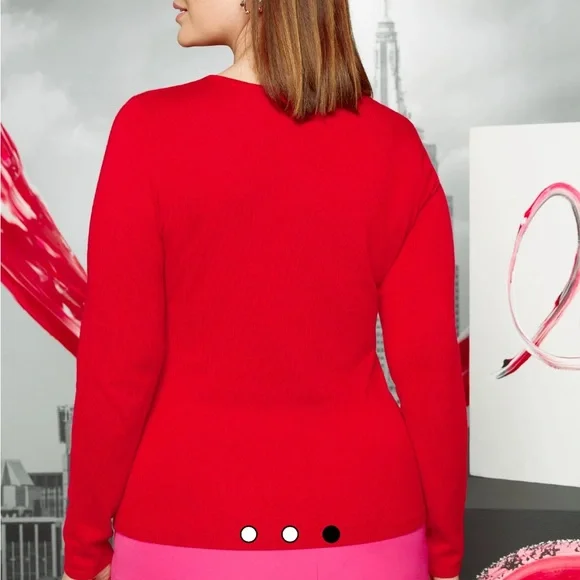 Valentine Red Heart Cut Out Sweater - Picture 2 of 2